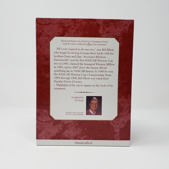 1999 Hallmark Bill Elliott Handcrafted Keepsake Holiday Christmas Ornament. - Picture 2 of 6